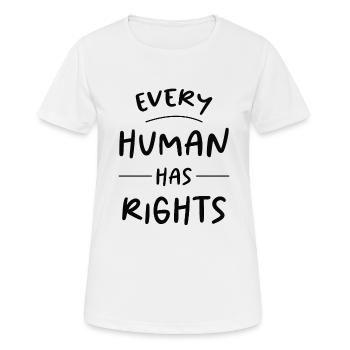 Human Rights Politics Freedom Demonstrating - Women's Breathable T-Shirt - white - Front - AI Model Female 172 dark (172cm)
