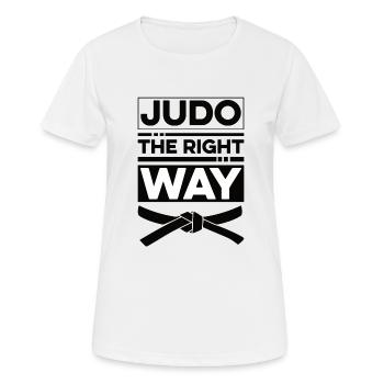 Asian Martial Arts Judoka Judo Fighter Geshenk - Women's Breathable T-Shirt - white - Front - AI Model Female 172 dark (172cm)