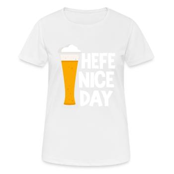 Weizenbier Brauer Hobbybrauer Hefe Nice Day Bier - Frauen T-Shirt atmungsaktiv - Weiß - Vorne - AI Model Female 172 dark (172cm)