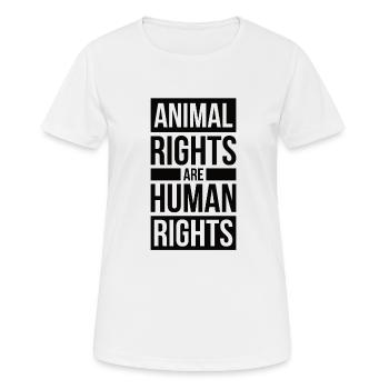 Tierschutz Naturschutz Respektiere Tierrechte - Frauen T-Shirt atmungsaktiv - Weiß - Vorne - AI Model Female 172 dark (172cm)