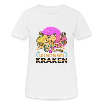 Poulpe Poulpe Tentacule de mer Poulpe Poulpe Poulpe Poulpe - T-shirt respirant Femme - blanc - Devant - AI Model Female 172 dark (172cm)
