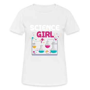 Sciences filles -chimie écolières femmes - T-shirt respirant Femme - blanc - Devant - AI Model Female 172 dark (172cm)