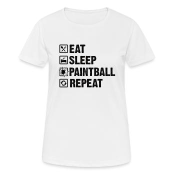 Paintball Gift Paintballer Paintball Player - Women's Breathable T-Shirt - white - Front - AI Model Female 172 dark (172cm)