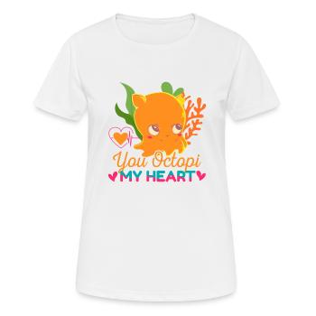 Poulpe Poulpe Tentacule de mer Poulpe Poulpe Poulpe Poulpe - T-shirt respirant Femme - blanc - Devant - AI Model Female 172 dark (172cm)