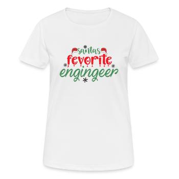 Santa's dearest engineer gift - Women's Breathable T-Shirt - white - Front - AI Model Female 172 dark (172cm)