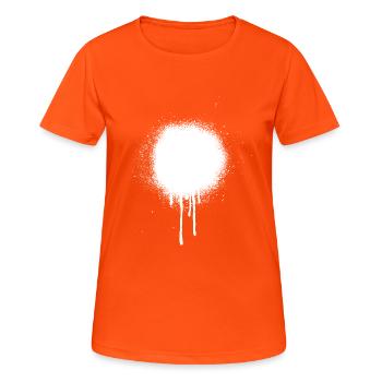 Graffiti stain - Women's Breathable T-Shirt - neon orange - Front - AI Model Female 172 dark (172cm)