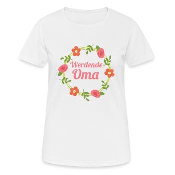 Werdende Oma Großmutter Geschenk - Frauen T-Shirt atmungsaktiv - Weiß - Vorne - AI Model Female 172 dark (172cm)