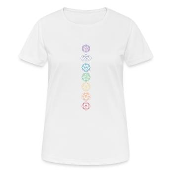 Hindouisme Chakra Bouddhisme Sanskrit Méditation Vajr - T-shirt respirant Femme - blanc - Devant - AI Model Female 172 dark (172cm)