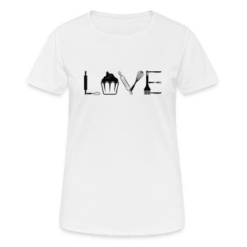 Baking Tools Love For Bakers - Frauen T-Shirt atmungsaktiv - Weiß - Vorne - AI Model Female 172 dark (172cm)