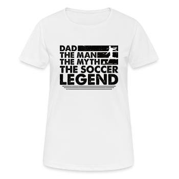 Vater Fußball Papa Fußballspieler - Frauen T-Shirt atmungsaktiv - Weiß - Vorne - AI Model Female 172 dark (172cm)