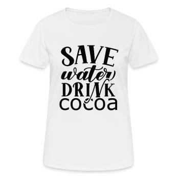 Je suis un buveur de chocolat chaud Choco Drink - T-shirt respirant Femme - blanc - Devant - AI Model Female 172 dark (172cm)