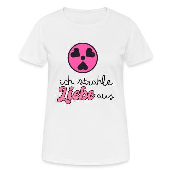Ich strahle Liebe aus - Frauen T-Shirt atmungsaktiv - Weiß - Vorne - AI Model Female 172 dark (172cm)