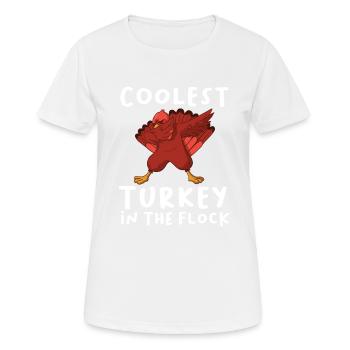 Coolste Türkei in der Herde Kleinkind Jungen Thanksgiv - Frauen T-Shirt atmungsaktiv - Weiß - Vorne - AI Model Female 172 dark (172cm)