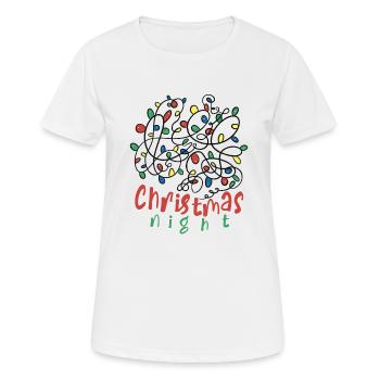 Weihnachtsnacht Winter Girlande Fest Party - Frauen T-Shirt atmungsaktiv - Weiß - Vorne - AI Model Female 172 dark (172cm)