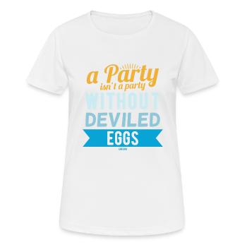 Journée des œufs farcis - T-shirt respirant Femme - blanc - Devant - AI Model Female 172 dark (172cm)
