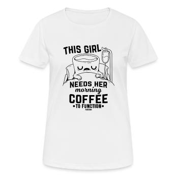 Kaffee Krankenhaus Medizin - Frauen T-Shirt atmungsaktiv - Weiß - Vorne - AI Model Female 172 dark (172cm)