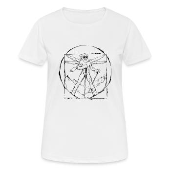Cool ski design hiver neige montagne ski - T-shirt respirant Femme - blanc - Devant - AI Model Female 172 dark (172cm)