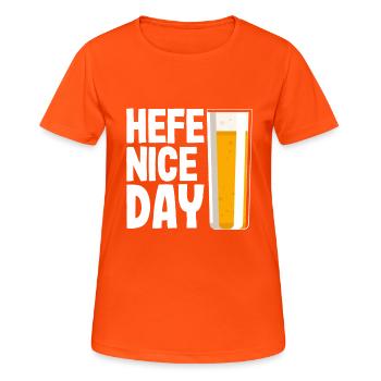 Levure Nice Day Funny Beer Hobby Brewer Wheat - T-shirt respirant Femme - orange néon - Devant - AI Model Female 172 dark (172cm)