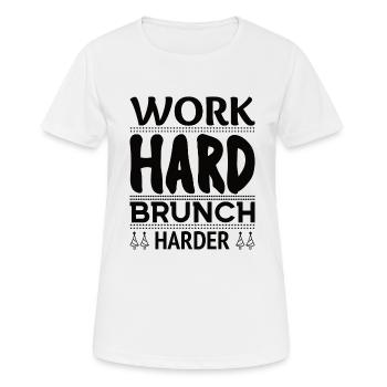 Brunch -Late Breakfast Lunch Breakfast Food - Women's Breathable T-Shirt - white - Front - AI Model Female 172 dark (172cm)