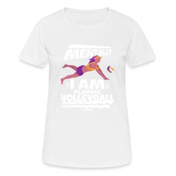 Volleyball Beach Volleyball Gift Beach - Women's Breathable T-Shirt - white - Front - AI Model Female 172 dark (172cm)