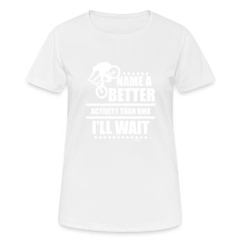 BMX Bike Sport Adrénaline - T-shirt respirant Femme - blanc - Devant - AI Model Female 172 dark (172cm)
