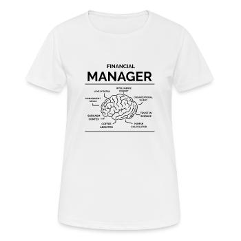 Finanz Manager - Frauen T-Shirt atmungsaktiv - Weiß - Vorne - AI Model Female 172 dark (172cm)