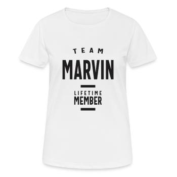 Team Marvin Lifetime Member - Women's Breathable T-Shirt - white - Front - AI Model Female 172 dark (172cm)