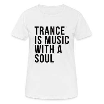 Techno Rave Mode Trance Music - T-shirt respirant Femme - blanc - Devant - AI Model Female 172 dark (172cm)