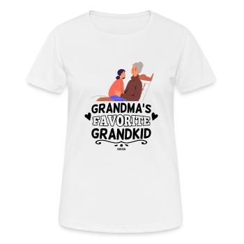 Oma ihr liebstes Enkelkind - Frauen T-Shirt atmungsaktiv - Weiß - Vorne - AI Model Female 172 dark (172cm)