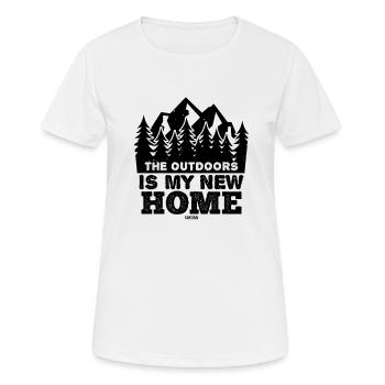 Nature Forest Fir tree Hiking - Women's Breathable T-Shirt - white - Front - AI Model Female 172 dark (172cm)