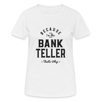 Bankangestellte Berufsbezeichnung Beruf - Frauen T-Shirt atmungsaktiv - Weiß - Vorne - AI Model Female 172 dark (172cm)