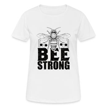Guêpe abeille - T-shirt respirant Femme - blanc - Devant - AI Model Female 172 dark (172cm)