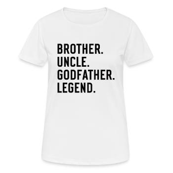 Parrain Cadeau Filleul Parrain Parrain Oncle - T-shirt respirant Femme - blanc - Devant - AI Model Female 172 dark (172cm)