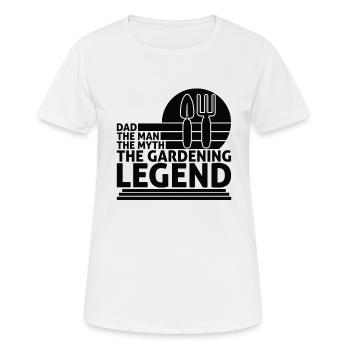 Jardinier Papa Papa Jardinage Horticulture Cadeau - T-shirt respirant Femme - blanc - Devant - AI Model Female 172 dark (172cm)