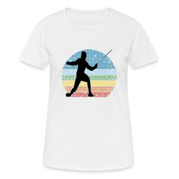 Escrime Escrime Escrime sportive - T-shirt respirant Femme - blanc - Devant - AI Model Female 172 dark (172cm)