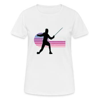 Escrime Escrime Escrime sportive - T-shirt respirant Femme - blanc - Devant - AI Model Female 172 dark (172cm)