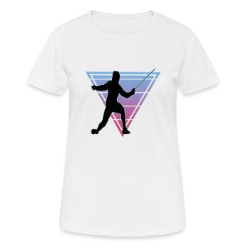 Escrime Escrime Escrime sportive - T-shirt respirant Femme - blanc - Devant - AI Model Female 172 dark (172cm)