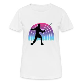 Escrime Escrime Escrime sportive - T-shirt respirant Femme - blanc - Devant - AI Model Female 172 dark (172cm)