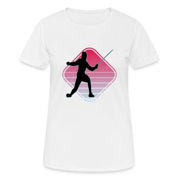 Escrime Escrime Escrime sportive - T-shirt respirant Femme - blanc - Devant - AI Model Female 172 dark (172cm)
