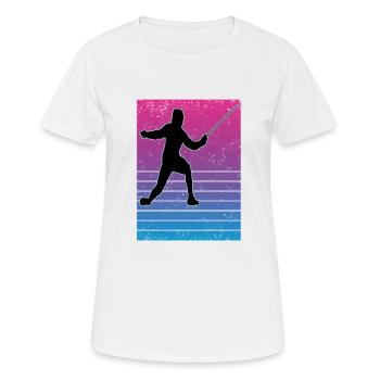 Escrime Escrime Escrime sportive - T-shirt respirant Femme - blanc - Devant - AI Model Female 172 dark (172cm)