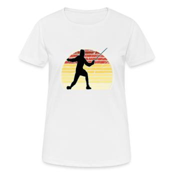Escrime Escrime Escrime sportive - T-shirt respirant Femme - blanc - Devant - AI Model Female 172 dark (172cm)