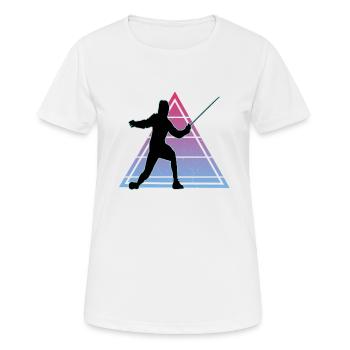 Escrime Escrime Escrime sportive - T-shirt respirant Femme - blanc - Devant - AI Model Female 172 dark (172cm)