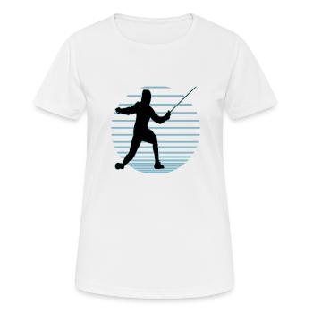 Escrime Escrime Escrime sportive - T-shirt respirant Femme - blanc - Devant - AI Model Female 172 dark (172cm)
