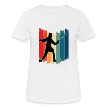 Escrime Escrime Escrime sportive - T-shirt respirant Femme - blanc - Devant - AI Model Female 172 dark (172cm)