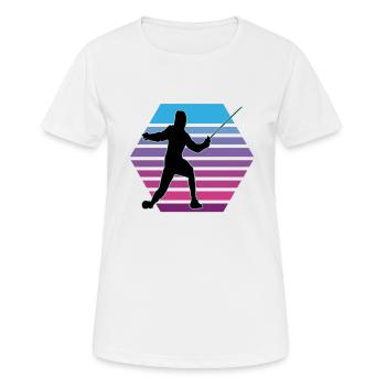 Escrime Escrime Escrime sportive - T-shirt respirant Femme - blanc - Devant - AI Model Female 172 dark (172cm)