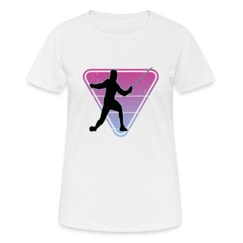 Escrime Escrime Escrime sportive - T-shirt respirant Femme - blanc - Devant - AI Model Female 172 dark (172cm)