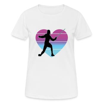 Escrime Escrime Escrime sportive - T-shirt respirant Femme - blanc - Devant - AI Model Female 172 dark (172cm)