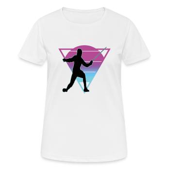 Escrime Escrime Escrime sportive - T-shirt respirant Femme - blanc - Devant - AI Model Female 172 dark (172cm)