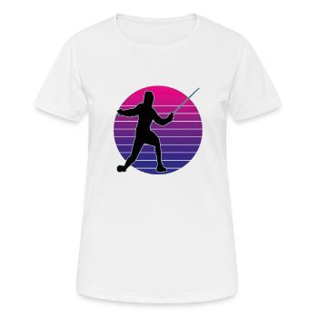 Escrime Escrime Escrime sportive - T-shirt respirant Femme - blanc - Devant - AI Model Female 172 dark (172cm)