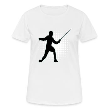 Escrime Escrime Escrime sportive - T-shirt respirant Femme - blanc - Devant - AI Model Female 172 dark (172cm)